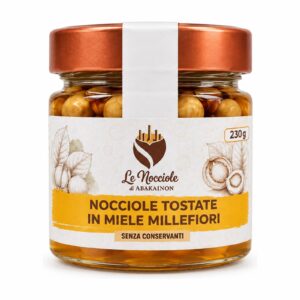 Nocciole Tostate in Miele Millefiori 230 g - Le Nocciole di Abakainon